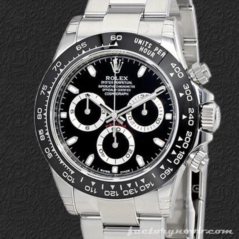 NOOB Replica Rolex Daytona 40mm m116500ln-0002 Men's Silver-tone Oyster ...