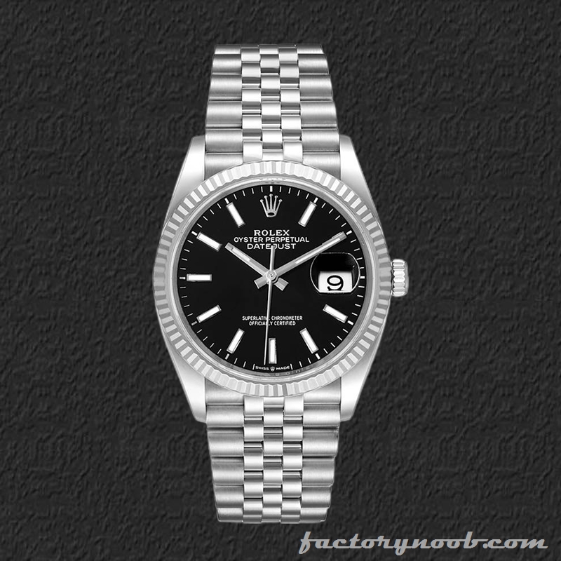 NOOB Replica Rolex Datejust 126234BKSJ 36mm Men's Automatic Stainless ...