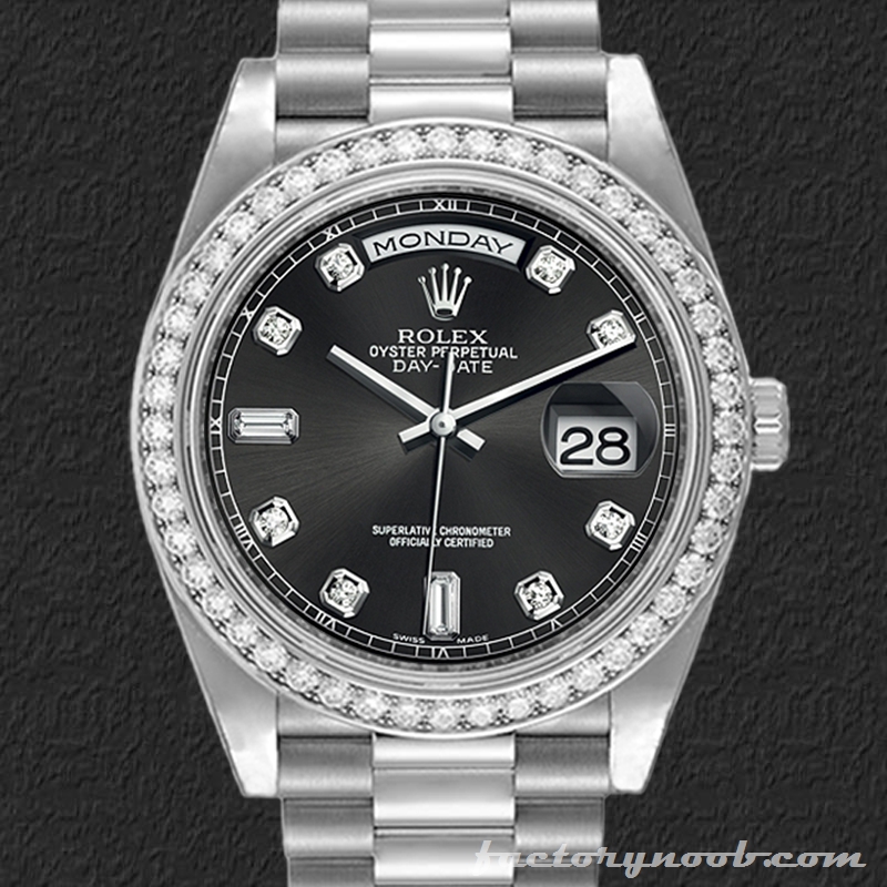 NOOB Rolex Day-Date Men's 36mm 118346 Diamond Bezel - NOOB Watches At ...