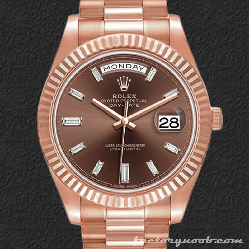 NOOB Rolex Day-Date 40mm Men's m228235-0003 Brown Dial - NOOB Watches ...